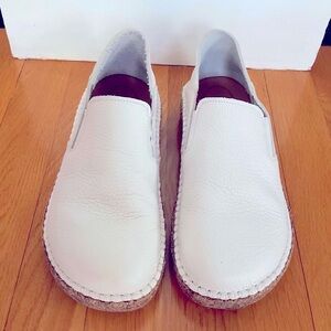 Birkenstocks Callan White Leather Shoes